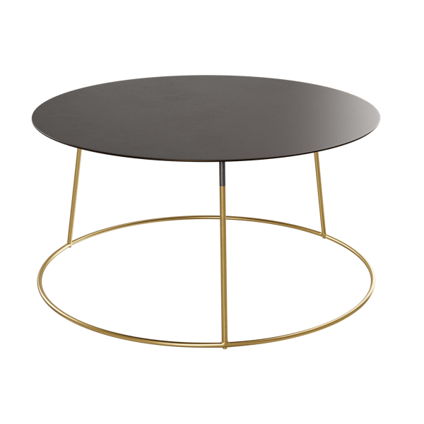 Ansel Messing kreisförmig Couchtisch Modell, schwarz