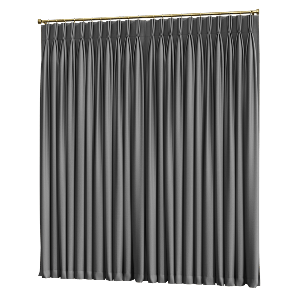 Pinch Pleat uzavřené záclony Model, šedá