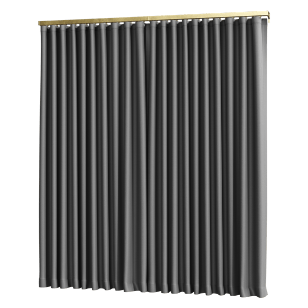 Cortinas Ripple Fold Closed Modelo, Cinza