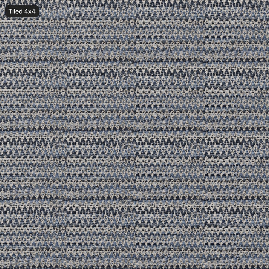 Textura tkaniny Chindi Diamonds, modrá