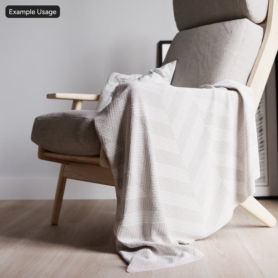 Tissu Lupine Swan Chevron, beige