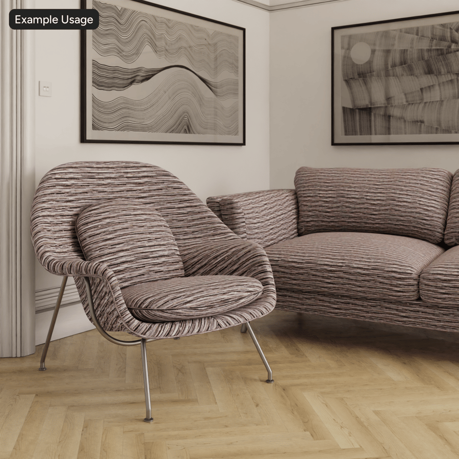Textura tkaniny Clara Titanium, hnědá