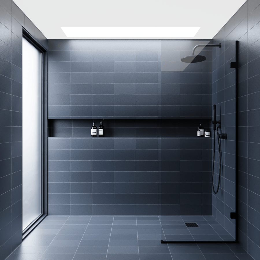 Rectangular Ceramic Matte Tile Texture, Black