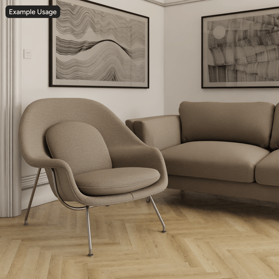 Tessuto da tappezzeria in lino naturale, beige