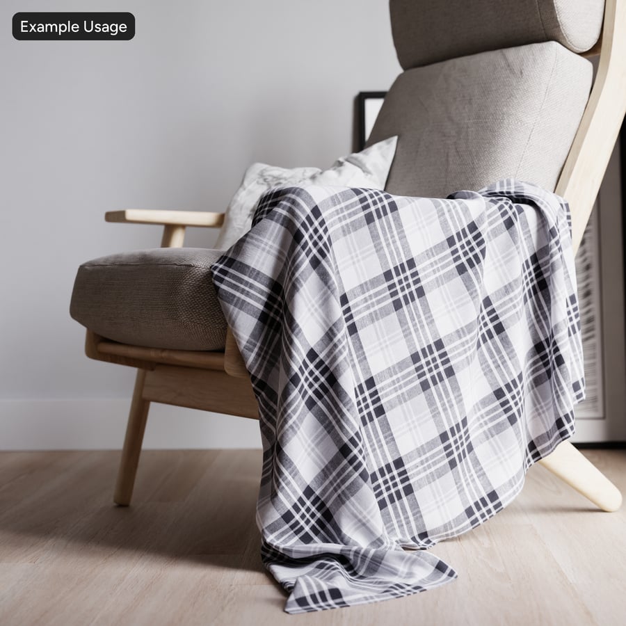 Текстура ткани Tartan Cotton Plaid, серый
