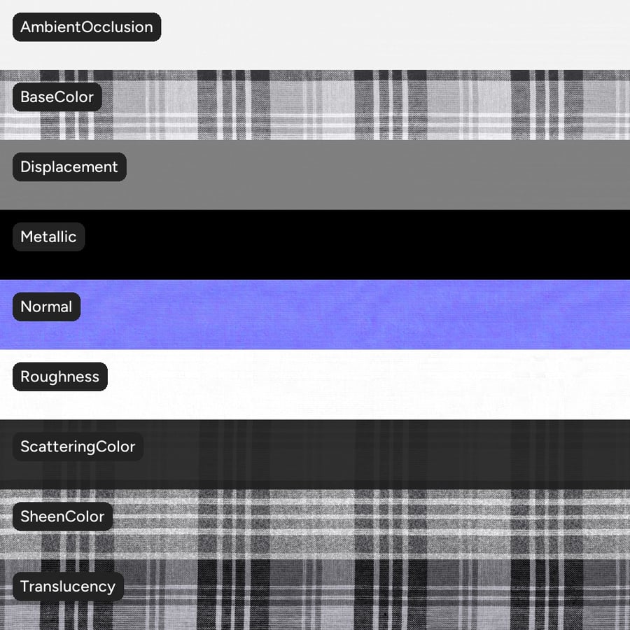 Текстура ткани Tartan Cotton Plaid, серый