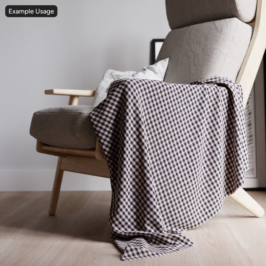 Tessuto a quadri in cotone, beige