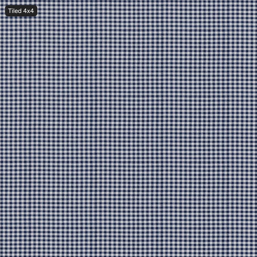 Tessuto a quadri in cotone, blu
