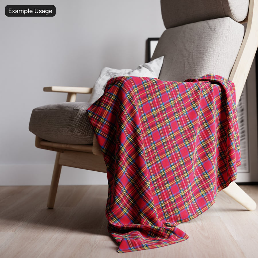 Tartan bomull rutigt tyg textur, röd