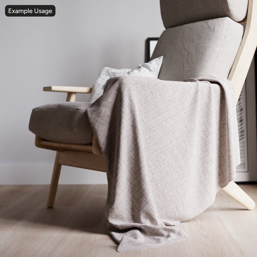 Vải muslin dệt sợi thô, màu be