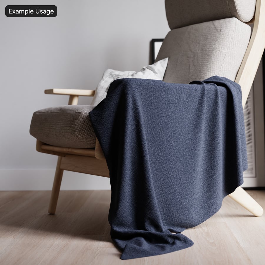 Linen Upholstery Fabric Texture, Blue