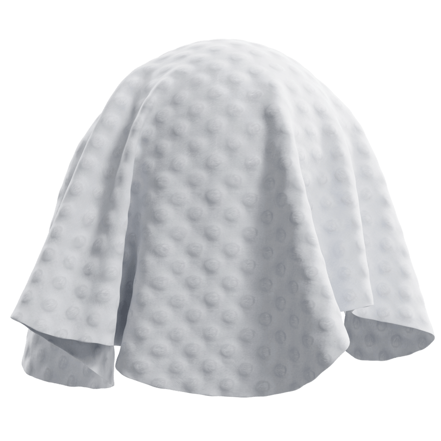 Bubble Fleece Fabric Texture, White