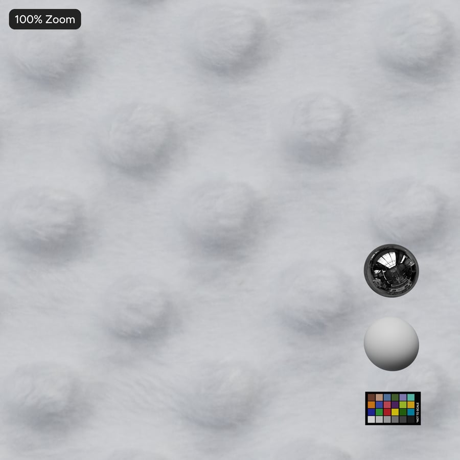 Bubble Fleece Fabric Texture, White