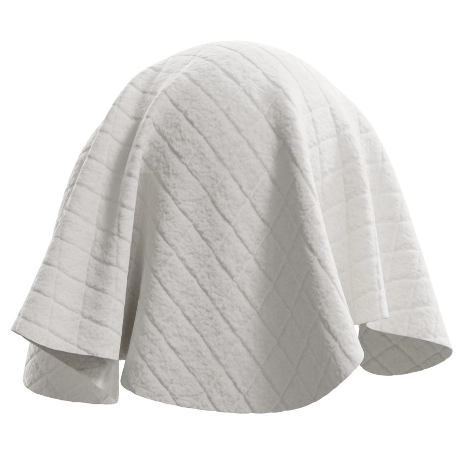Diamond Sherpa Fabric Texture, White