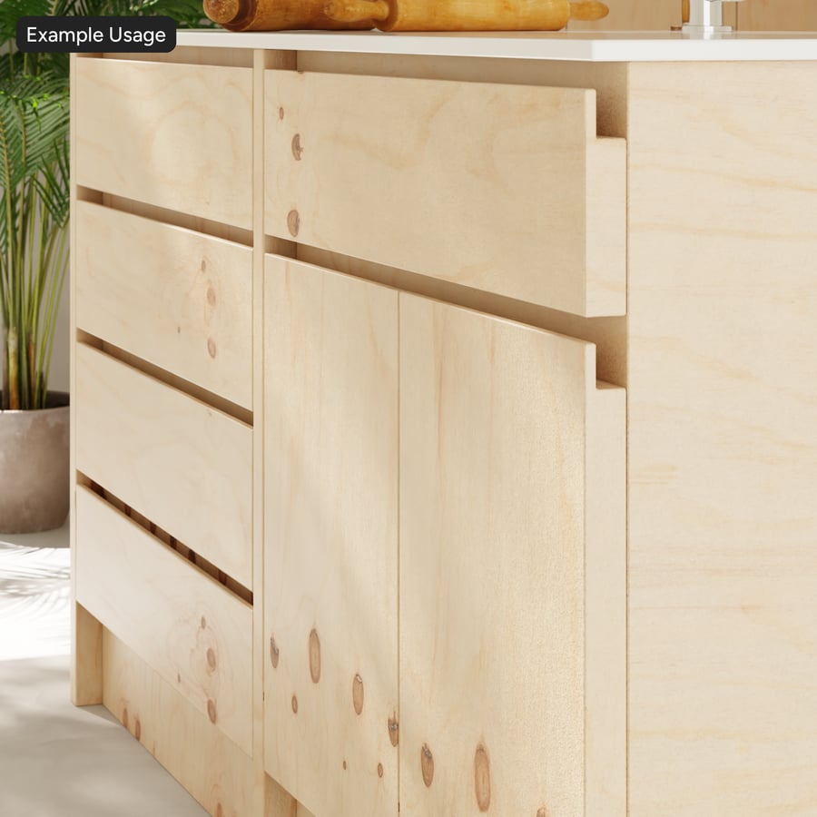 Knotted Slip Match Multiplex Houtfineer Structuur