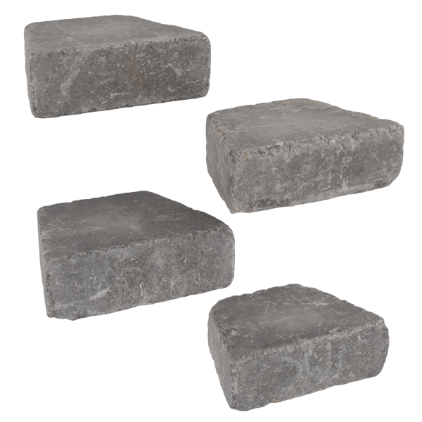 Tumbled Concrete Garden Wall Block Model, Warm Tan Grey