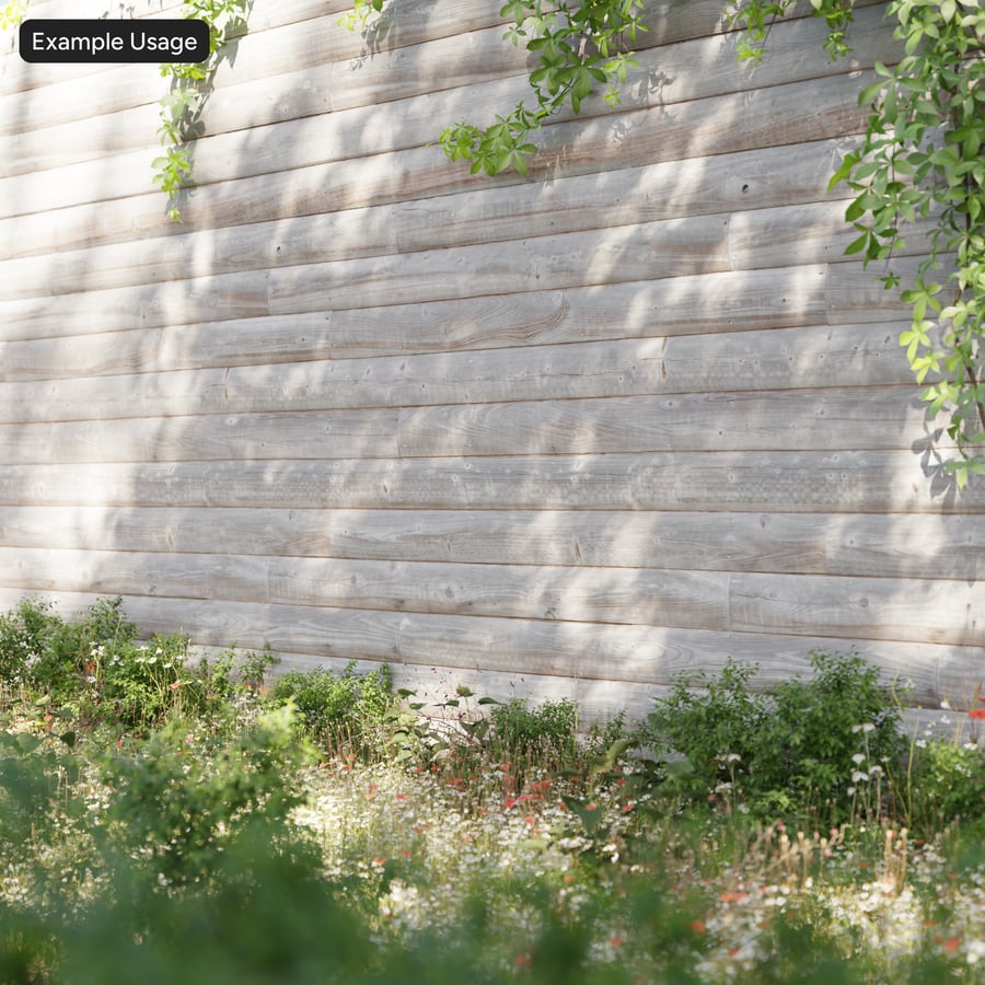 Raw Log Siding Muurtextuur, Grijs