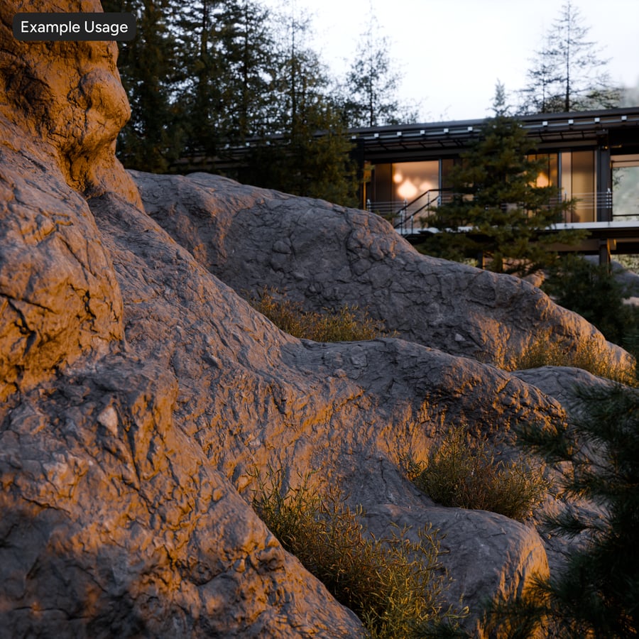 Tekstura Savanna Rock, szary