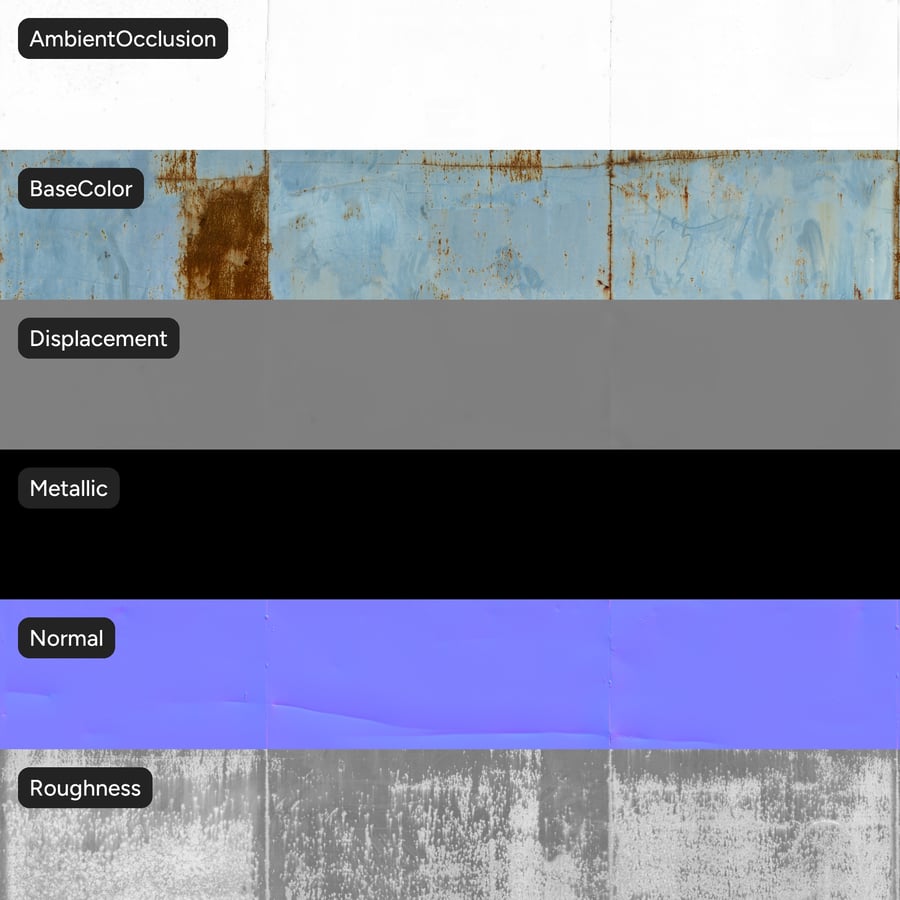 Texture metallica arrugginita, blu