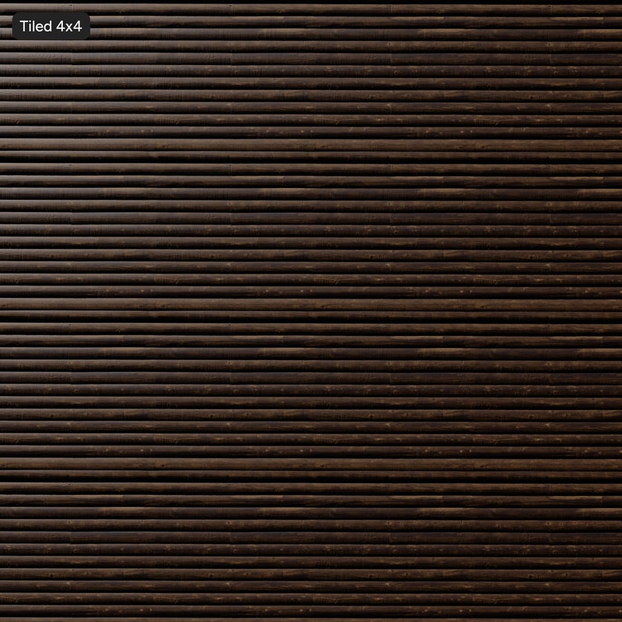 Textura obložení ze surové kulatiny
