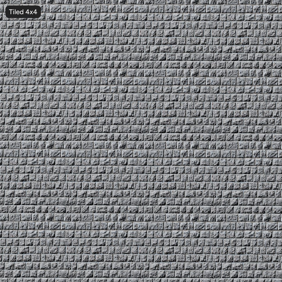Rough Granite Block Wall Texture, Cool Gray