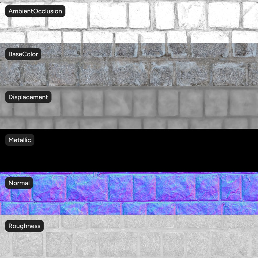 Rough Granite Block Wall Texture, Cool Gray