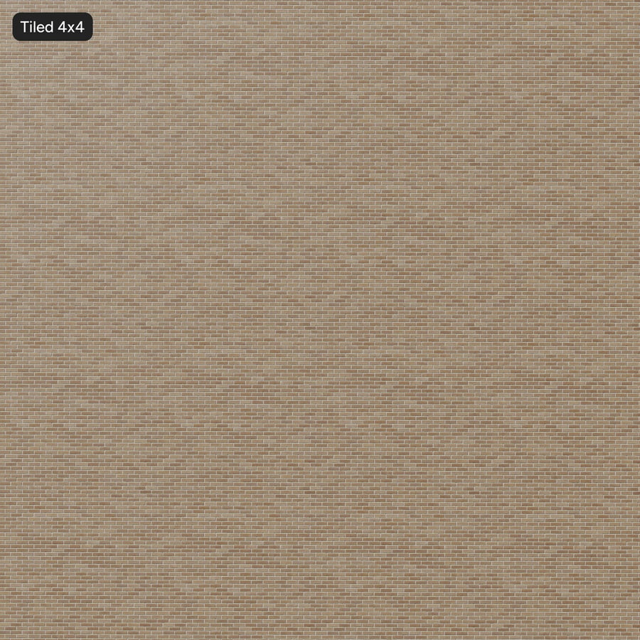 Smooth Running Bond Brick Wall Texture, Beige