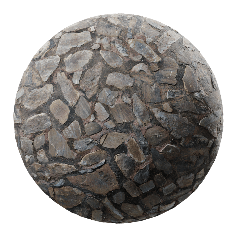Mosaic Stone Masonry Texture, Gray