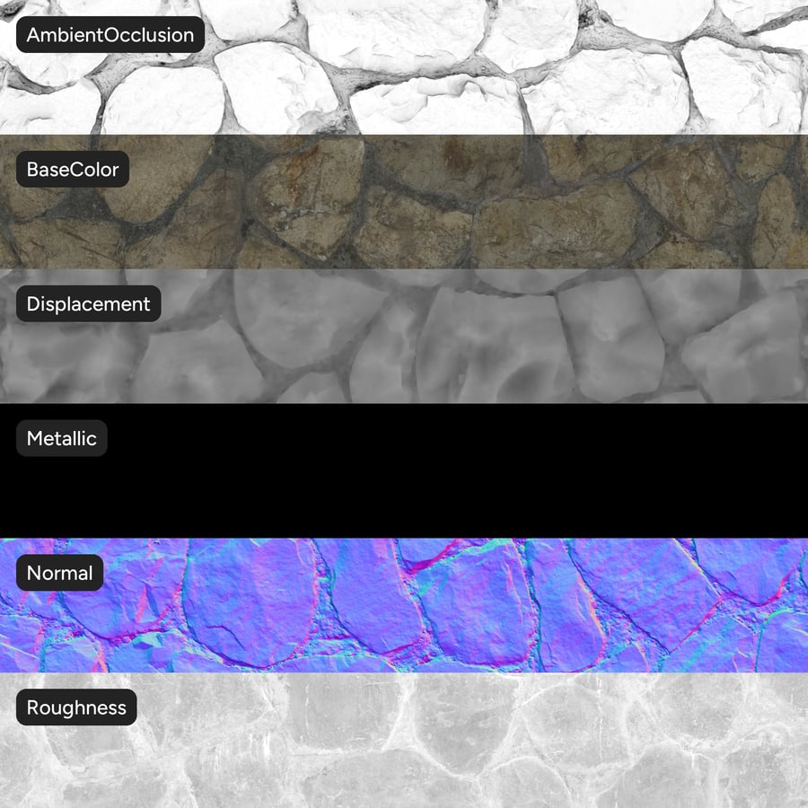 Fishscale Limestone Stone Masonry Texture, Grayish Brown