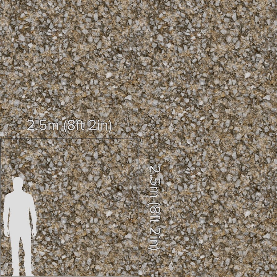 Rock Chunks and Grass Texture, Gray