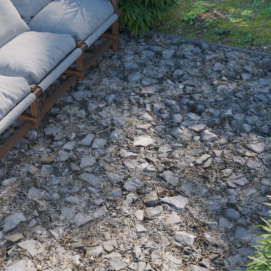 Rock Chunks and Grass Texture, Gray