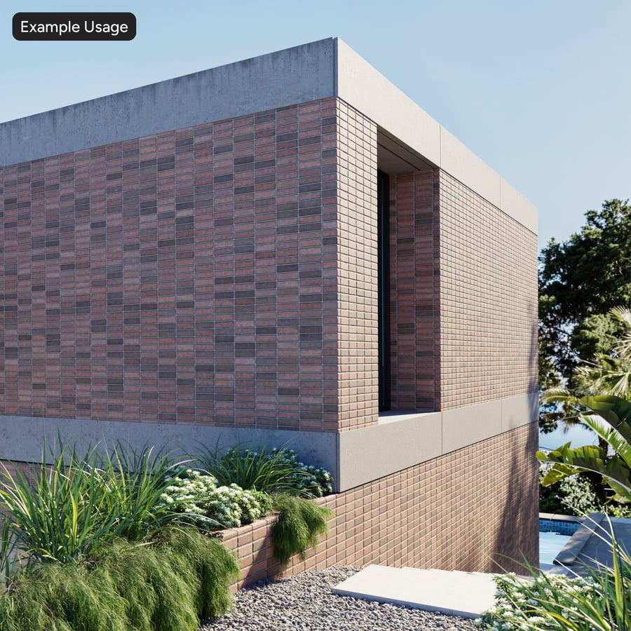 Stack Bond Sandfaced Brick Wall Texture, Pink