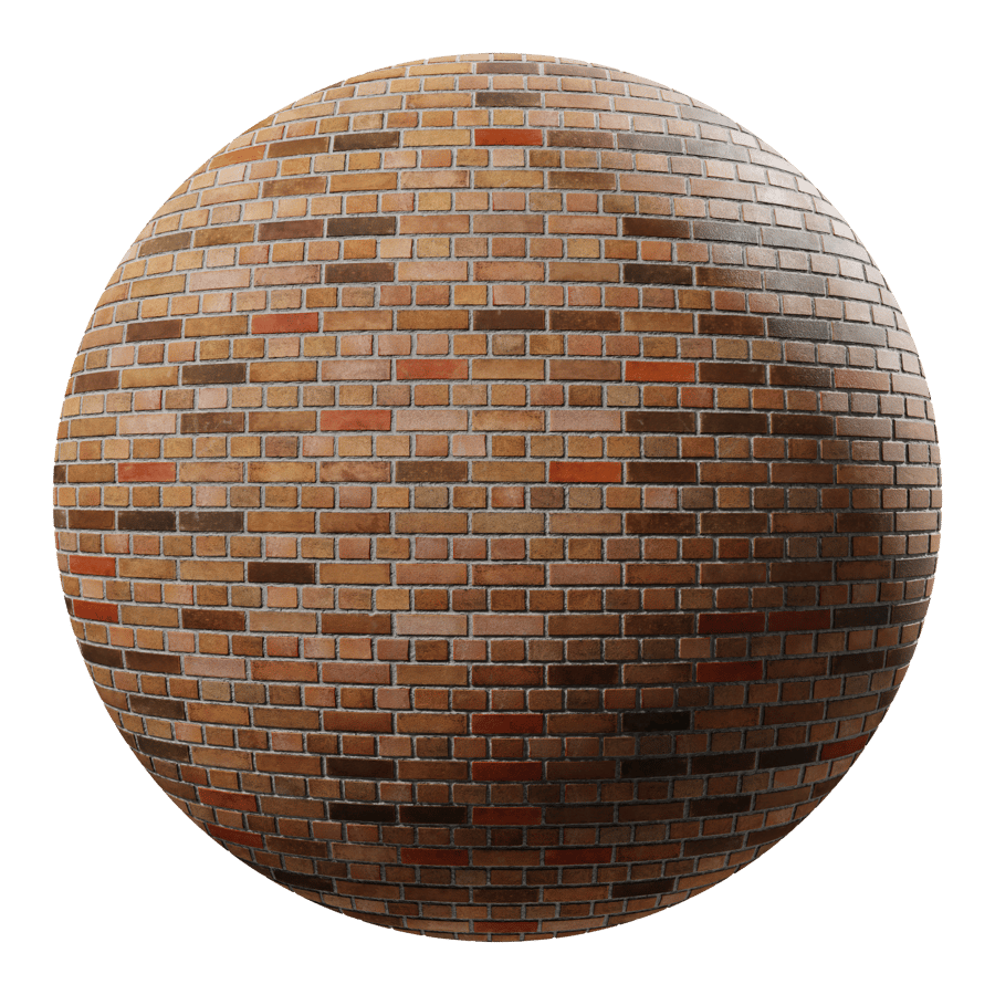 Sandfaced English Bond Brick Wall Texture, Multicolored