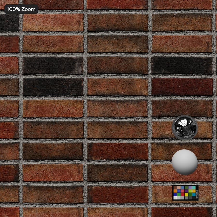 Sandfaced Stack Bond Brick Wall Texture, Multicolored