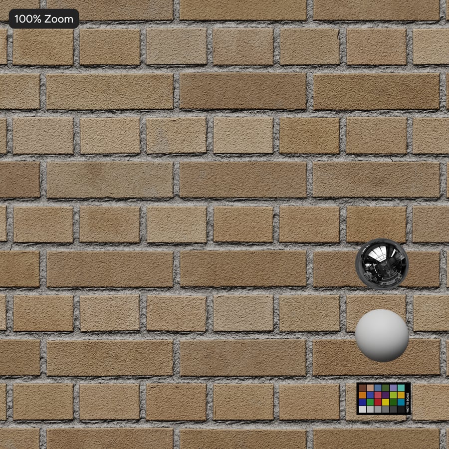 Smooth English Bond Brick Wall Texture, Beige
