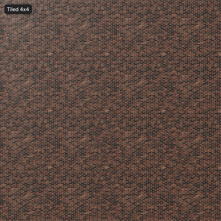 Smooth Running Bond Brick Wall Texture, Multicolored