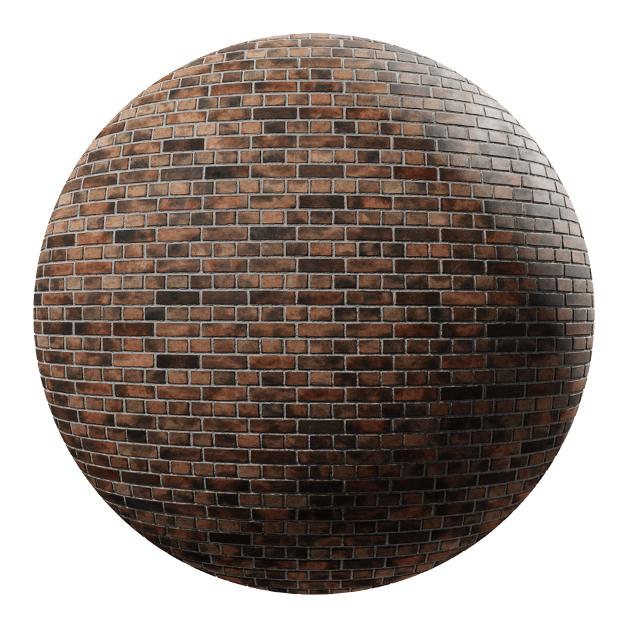 Smooth English Bond Brick Wall Texture, Multicolored