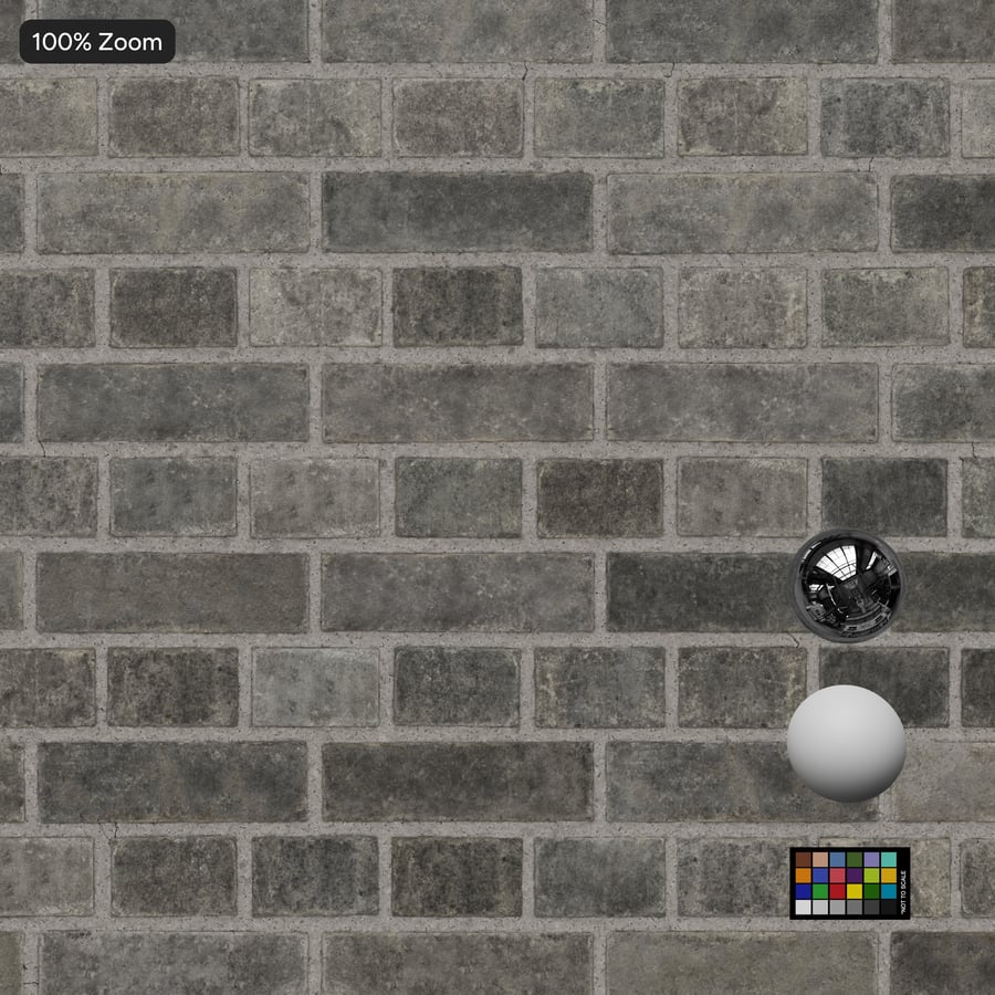 Heritage English Bond Brick Wall Texture, Gray