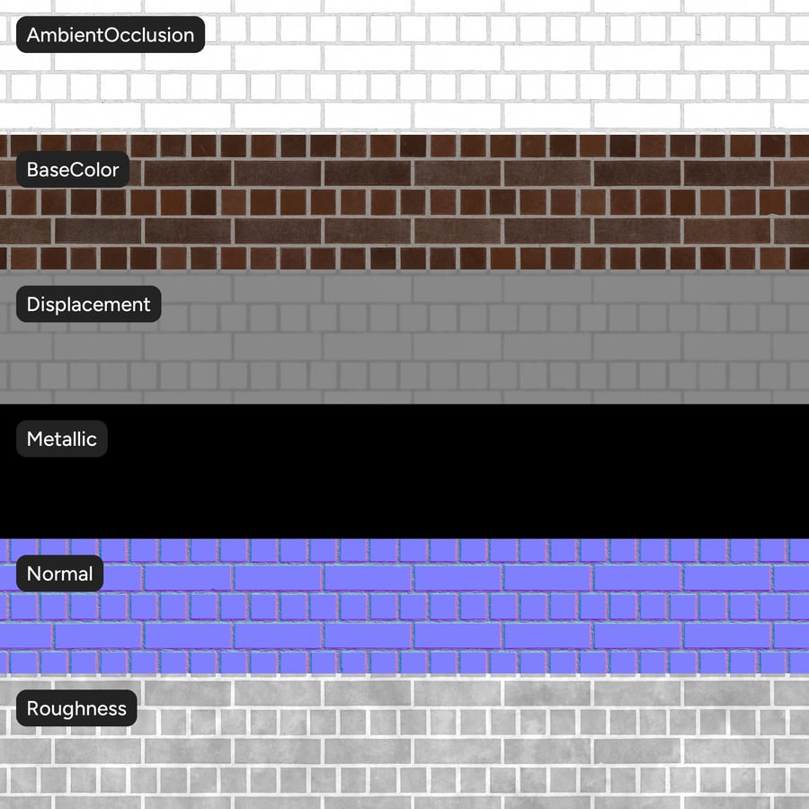 Smooth English Bond Brick Wall Texture, Brown