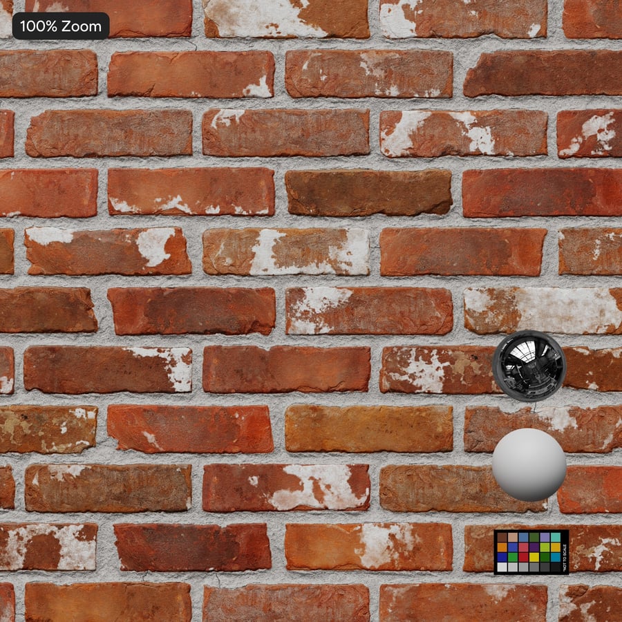 Reclaimed Running Bond Brick Wall Texture