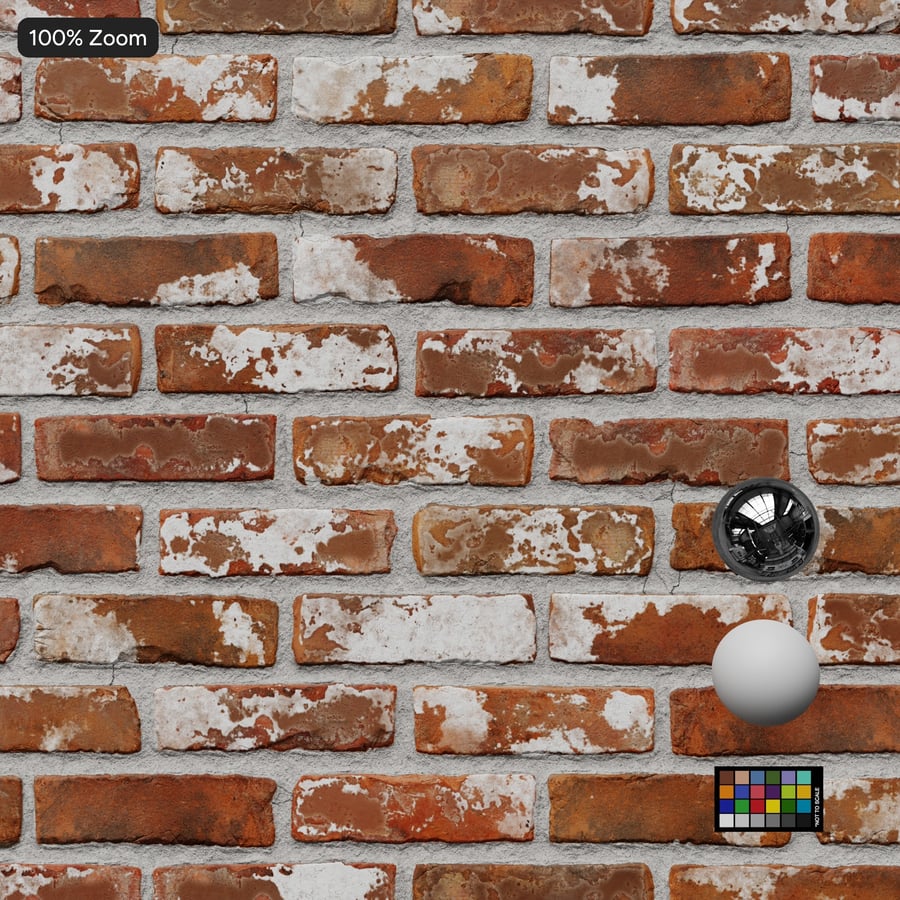 Reclaimed Running Bond Brick Wall Texture