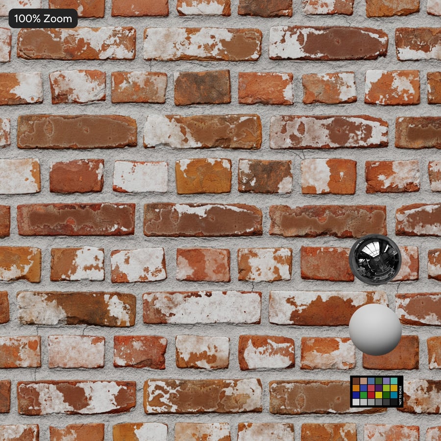 Texture murale en briques anglaises récupérées