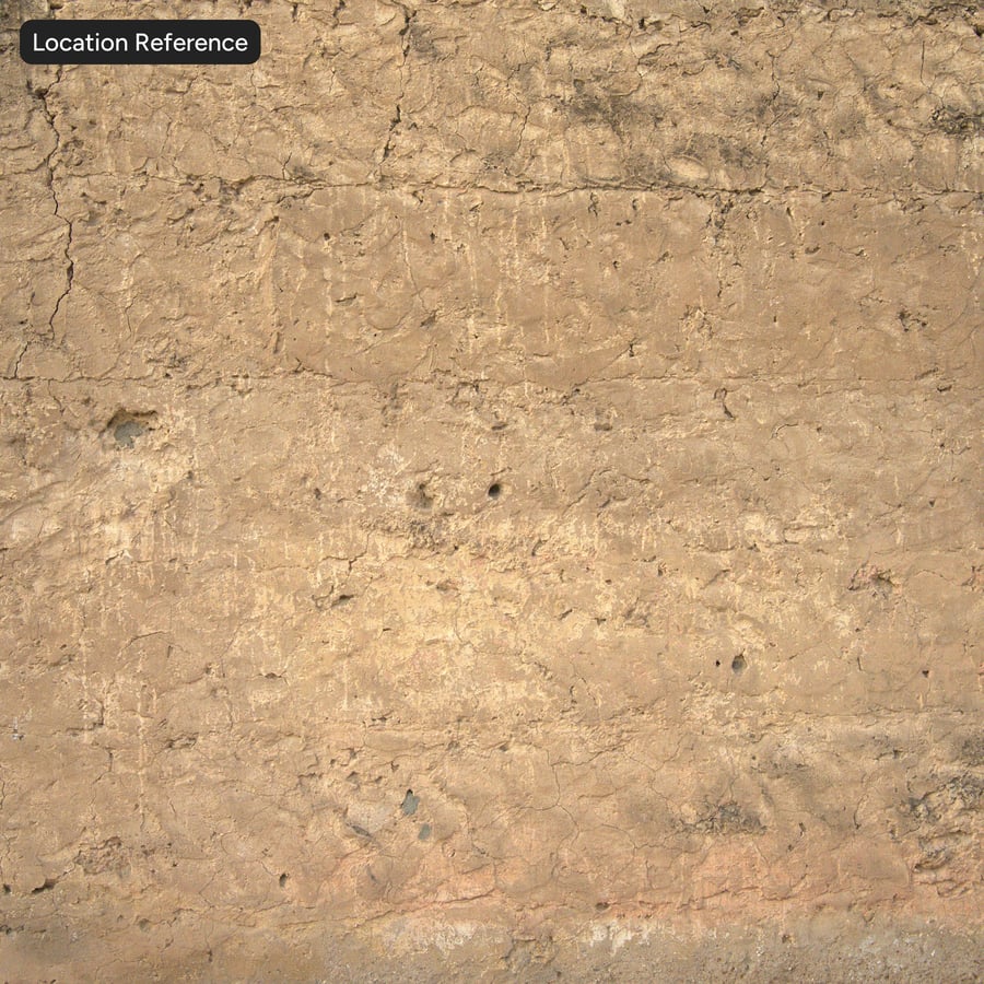 Cracked Messy Clay Plaster Texture, Brown