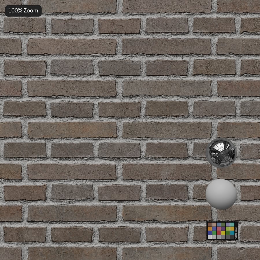 Sandfaced English Bond Brick Wall Texture, Gray