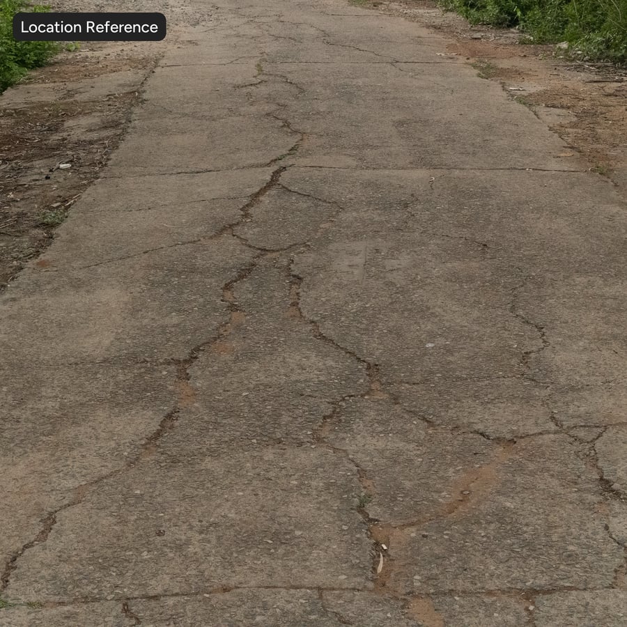 Tekstur Lantai Beton Agregat Retak