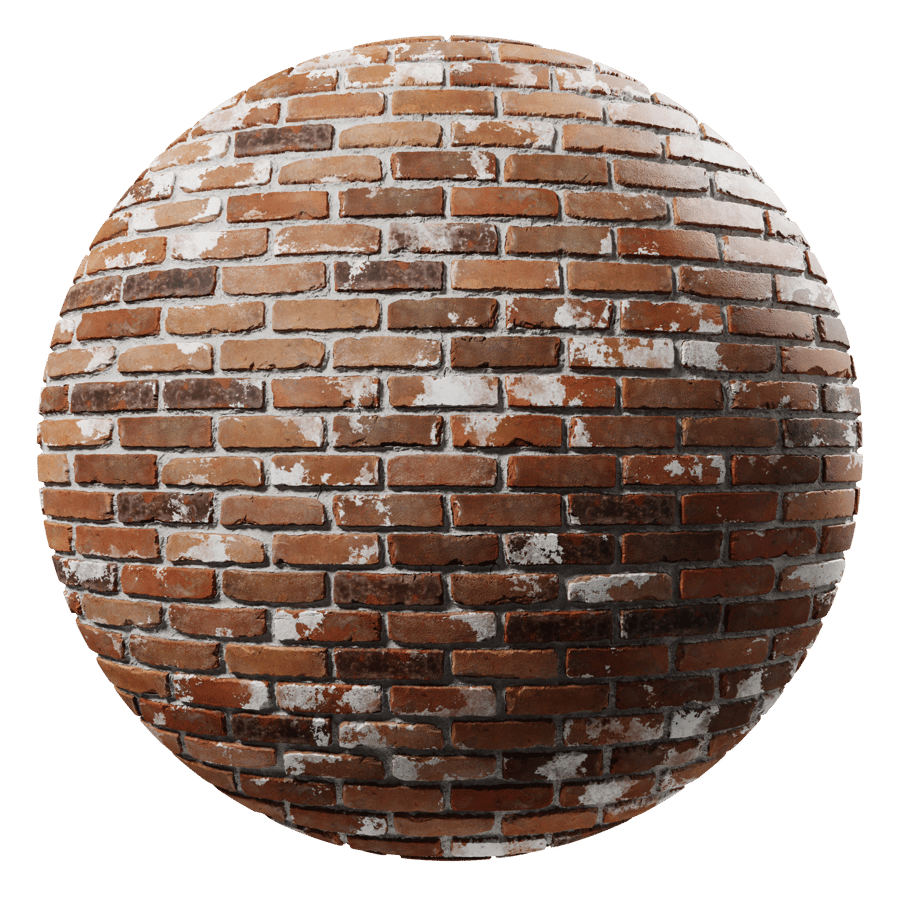 Reclaimed Running Bond Brick Wall Texture, Orange