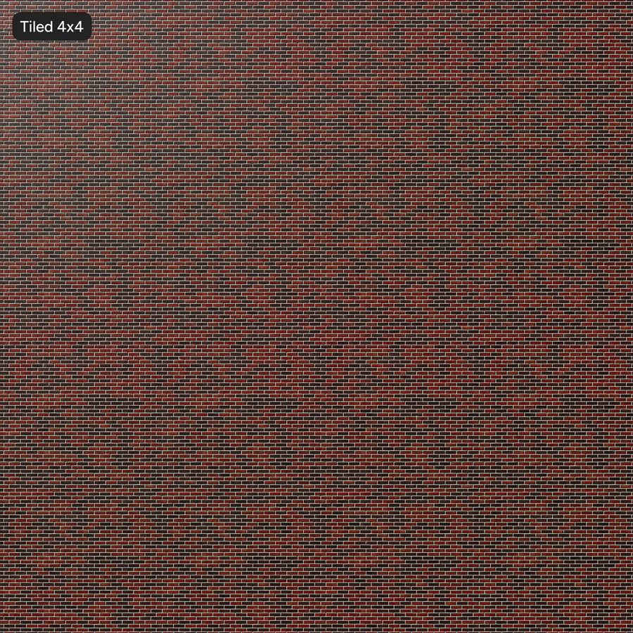 Running Bond Brick Wall Texture, Red and Black