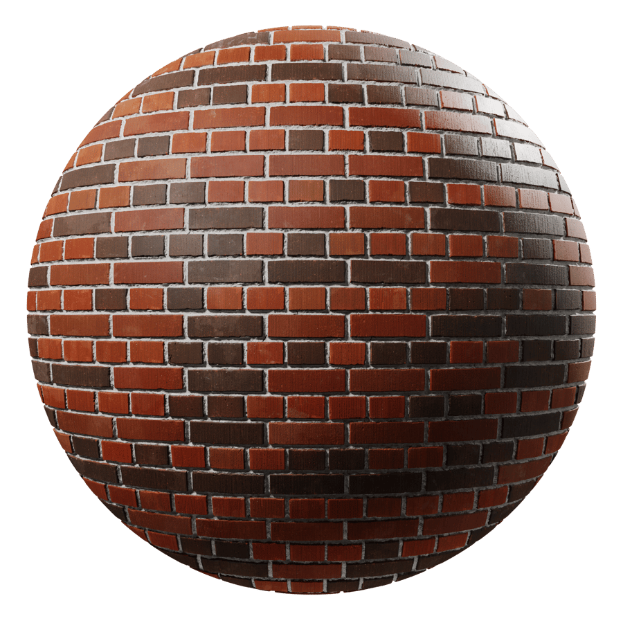 English Bond Brick Wall Texture, Red and Black
