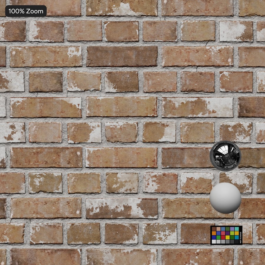 Reclaimed English Bond Brick Wall Texture, Beige