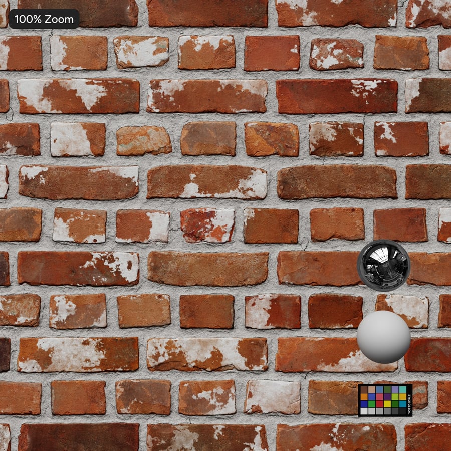 Texture murale en briques anglaises récupérées